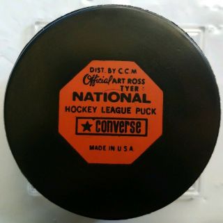 National Hockey League Art Ross Converse Ccm Tyer Official Practice Game Puck