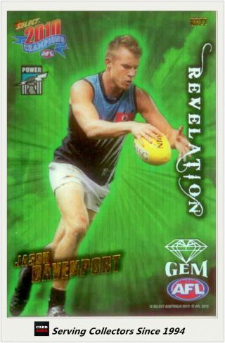 2010 Select Afl Champions Revelation Green Gem Card Rg22: Jason Devenport