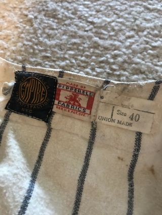 Antique Wool F.  O.  P.  Police Baseball Uniform Size 40 Pepperell Fabrics NYC - - 2