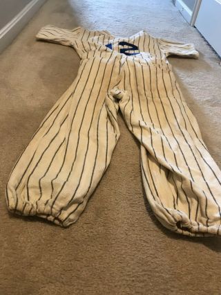 Antique Wool F.  O.  P.  Police Baseball Uniform Size 40 Pepperell Fabrics NYC - - 7