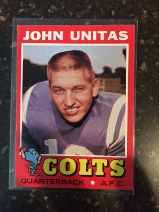 1971 Topps Football 1 Johnny Unitas Baltimore Colts