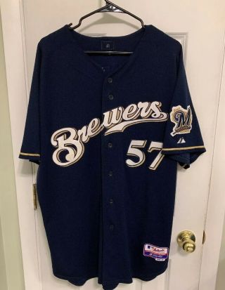 Francisco Rodriguez K - Rod 2014 Game Jersey Mlb Authenticated Brewers Angels