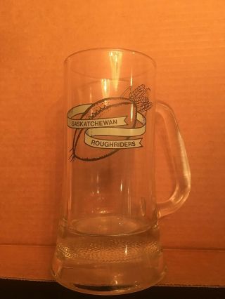 Cfl Football Beer Glass: Saskatchewan Roughriders Glass,  5 " Wide X 6.  5 " Tall
