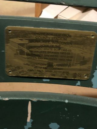 MILWAUKEE COUNTY STADIUM SEAT SIGNED HANK AARON 2