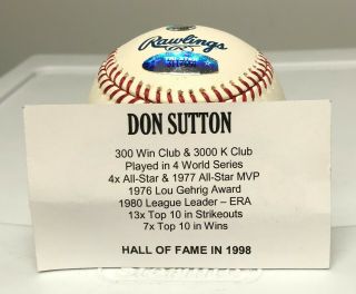 Don Sutton Single Signed Baseball Autographed AUTO TRISTAR Dodgers HOF 3