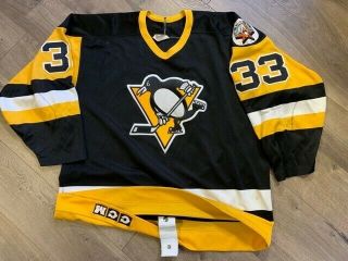 1989 - 90 Game Worn Zarley Zalapski Pittsburgh Penguins Jersey (photo Matched)