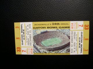 1978 Gator Bowl " Rare Full Ticket " Woody Hayes Last Game - Clemson - Ohio State