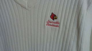 Men ' s ADIDAS Louisville Cardinals White Sweater Vest Size: XL - NCAA,  Sleeveless 4