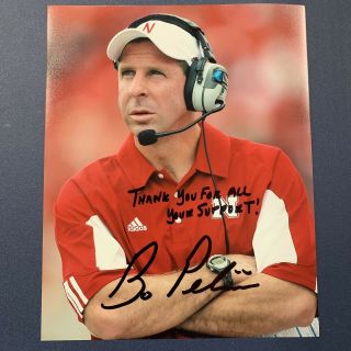 Bo Pelini Hand Signed 8x10 Photo Autographed Nebraska Cornhuskers Head Coach