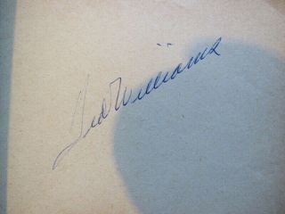 OLD BASEBALL AUTOGRAPH BOOK - PLAYERS TED WILLIAMS,  STAN MUSIAL,  COCHRANE,  AARON 4