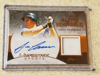 2019 Leaf Ultimate Sports Jose Canseco Auto Patch D To 25