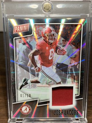 2019 Panini Fathers Day Josh Jacobs Rc Rookie Patch Holo Foil Ssp ’d 1/10 Rare