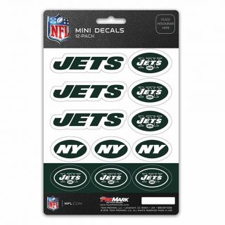 York Jets Stickers Die Cut Mini Decals 12 - Pack Sticker Sheet