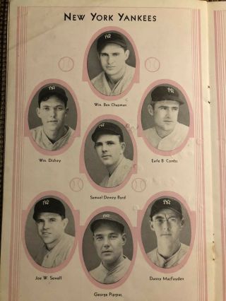 1932 World Series Game 3 Program Babe Ruth called HR 8
