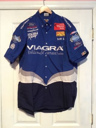 Mark Martin Viagra Ford Racing Race Day Pit Crew Uniform Size Xl/36 Roush Racing