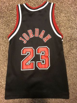 Vintage Michael Jordan Chicago Bulls Jersey small 8 Champion NBA black 2