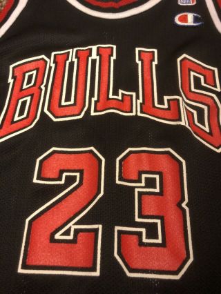 Vintage Michael Jordan Chicago Bulls Jersey small 8 Champion NBA black 5