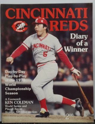 Cincinnati Reds 1976 Official Mlb Baseball Yearbook Program " Diary Of A Winner "