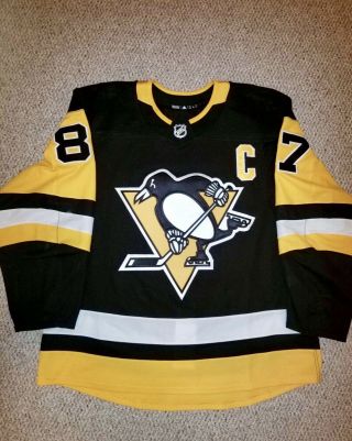 Sydney Crosby Pittsburgh Penguins Adidas Made In Canada Authentic Sz 56