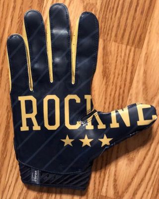 Notre Dame Football 2017 Team Issued Under Armour Rockne Gloves Large 2