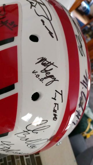 University Of Wisconsin Badgers Autographed Schutt Full Size Football Helmet