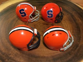 (4) Riddell Pocket Pro Football Helmets (syracuse Orange)