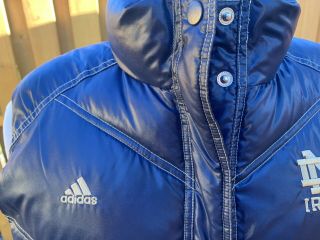Notre Dame Irish Football Adidas Puffer Vest Jacket Large Navy Spell Out College 4