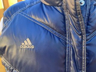 Notre Dame Irish Football Adidas Puffer Vest Jacket Large Navy Spell Out College 5