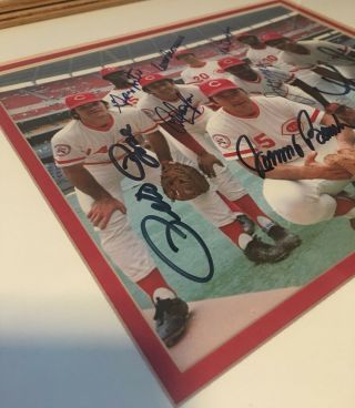 Pete Rose Cincinnati Reds Team Autographed Memorabilia Framed Picture 3