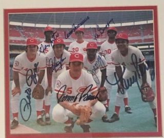 Pete Rose Cincinnati Reds Team Autographed Memorabilia Framed Picture 7