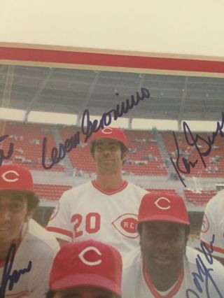 Pete Rose Cincinnati Reds Team Autographed Memorabilia Framed Picture 9