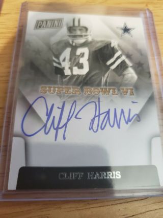 2015 Cliff Harris Panini Plates And Patches Bowl Auto Dallas Cowboys Nfl