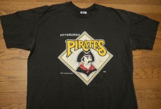 Vintage Pittsburgh Pirates T - Shirt 1988 Paper Thin Large 50/50 Classic Logo
