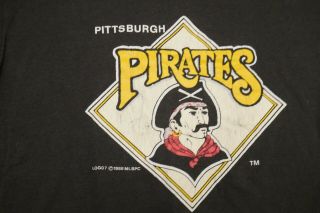 Vintage Pittsburgh Pirates T - Shirt 1988 Paper Thin Large 50/50 Classic Logo 3