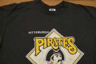 Vintage Pittsburgh Pirates T - Shirt 1988 Paper Thin Large 50/50 Classic Logo 4
