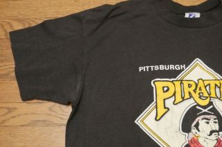 Vintage Pittsburgh Pirates T - Shirt 1988 Paper Thin Large 50/50 Classic Logo 5