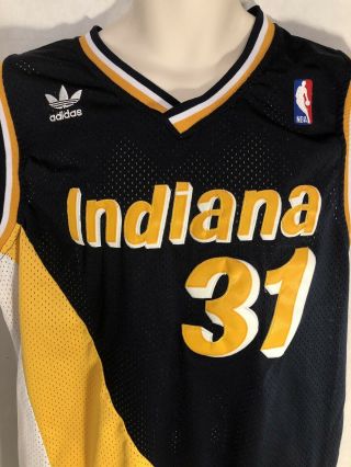 NBA Adidas ' Hardwood Classics Reggie Miller Jersey 31 Indiana Pacers Size Medium 3
