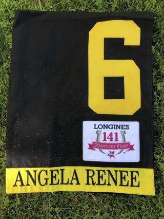 Angela Renee 2015 Kentucky Oaks Race Worn Saddle Cloth