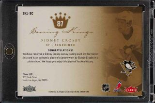 2005 Ultra Scoring Kings Sidney Crosby ROOKIE RC 2 - CLR PATCH SKJ - SC (PWCC) 2
