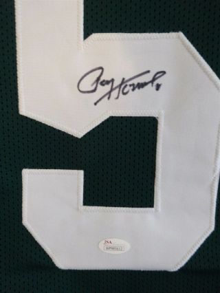 PAUL HORNUNG SIGNED AUTO GREEN BAY PACKERS GREEN JERSEY JSA AUTOGRAPHED 2