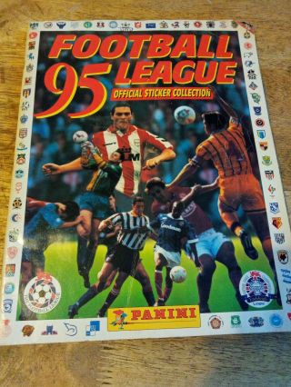 Panini Football League 95 Sticker Album.  (470/595 Stickers)