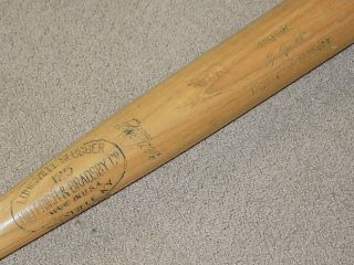 Rip Repulski H&b Game Signed Bat Cardinals Red Sox Phillies 1959 Dodgers