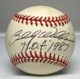 Billy Williams " Hof 1987 " Signed Baseball Autographed Auto Chicago Cubs