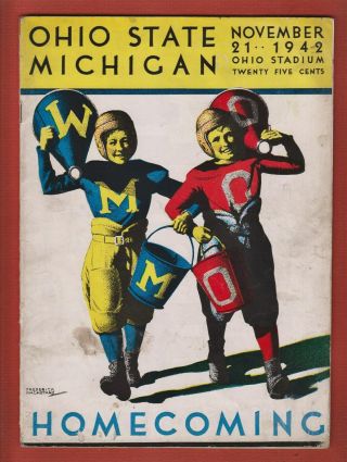 1942 Michigan @ Ohio State Football Program National Champs