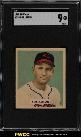 1949 Bowman Bob Lemon Rookie Rc 238 Sgc 9 (pwcc)