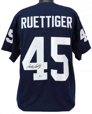 Notre Dame Rudy Ruettiger Authentic Signed Navy Blue Jersey Autographed Bas