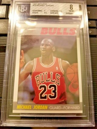 1987 - 88 Fleer Michael Jordan 2nd Year Bgs 8.  5 (w/3 9.  5 Subs)