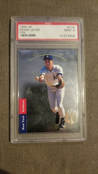 1993 Sp Foil 279 Derek Jeter York Yankees Rc Rookie Psa 9 Card