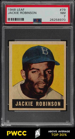 1948 Leaf Jackie Robinson Rookie Rc 79 Psa 7 Nrmt (pwcc - A)