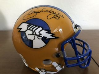 Oakland Invaders Usfl Signed Autographed Mini Helmet - Steve Wright